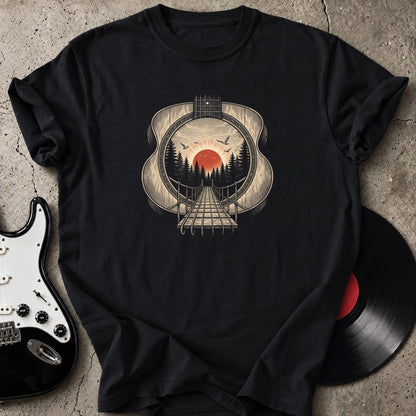 Guitar Bridge Sunset T-Shirt