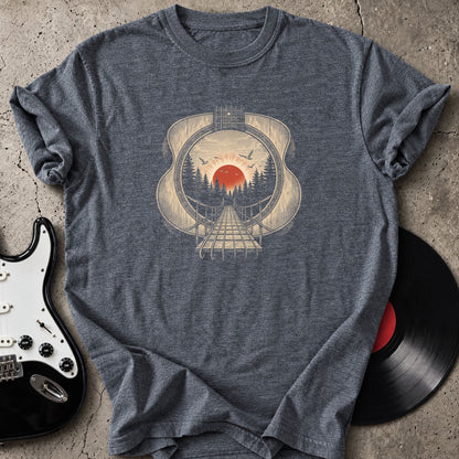 Guitar Bridge Sunset T-Shirt
