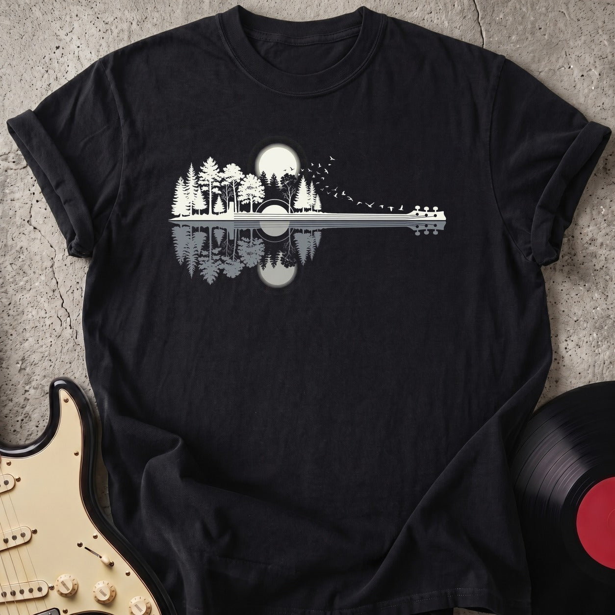 Guitar Lake Reflection T-shirt