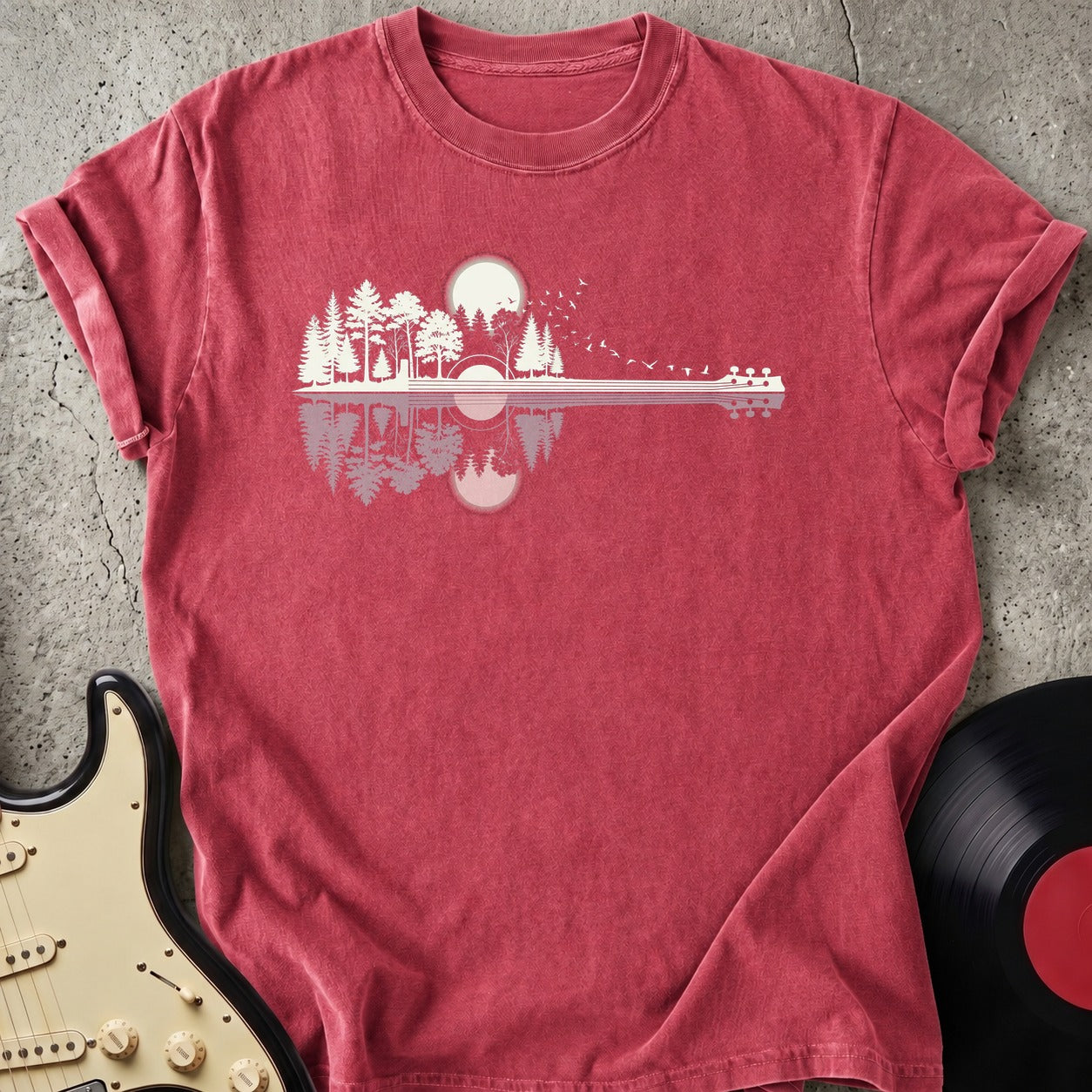 Guitar Lake Reflection T-shirt