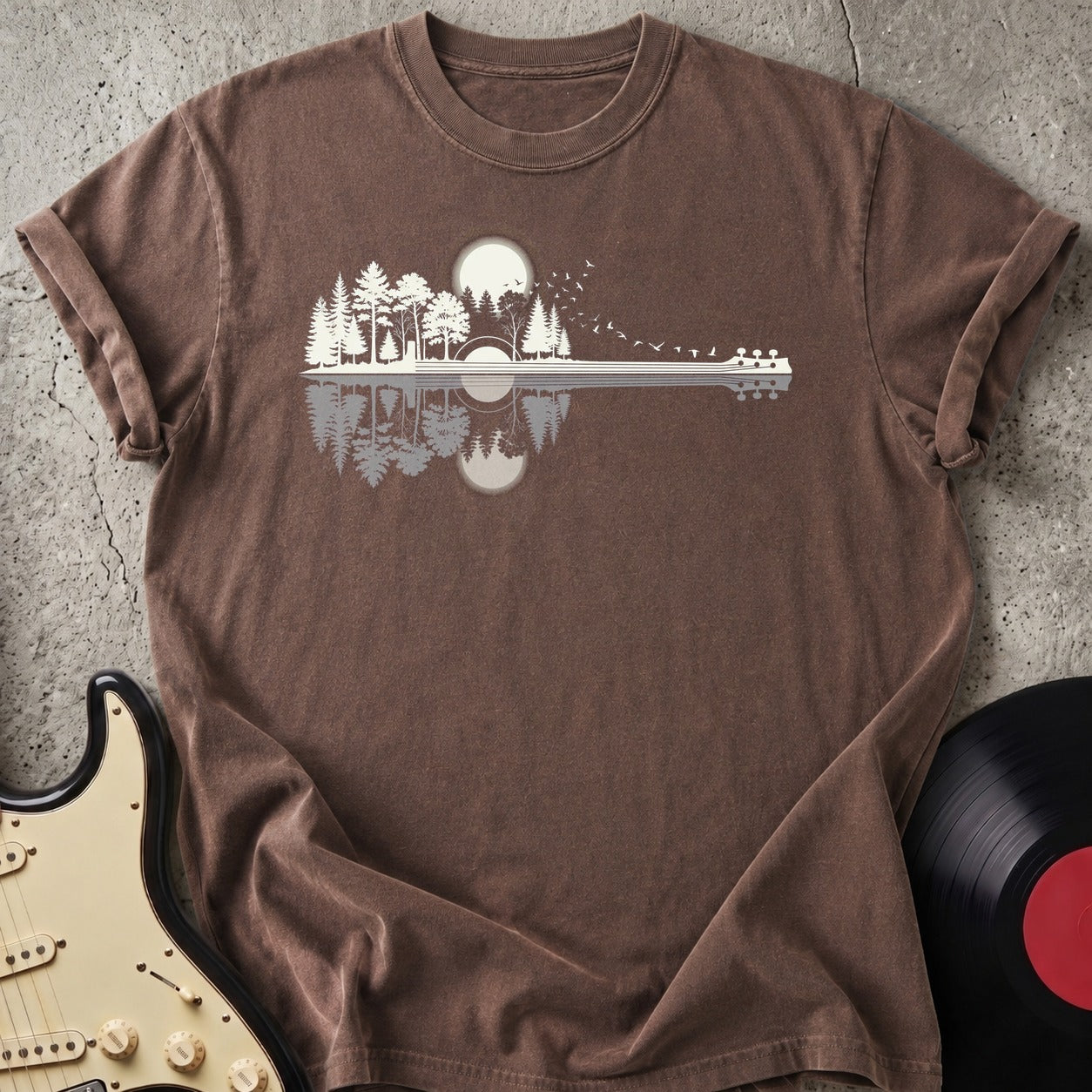 Guitar Lake Reflection T-shirt