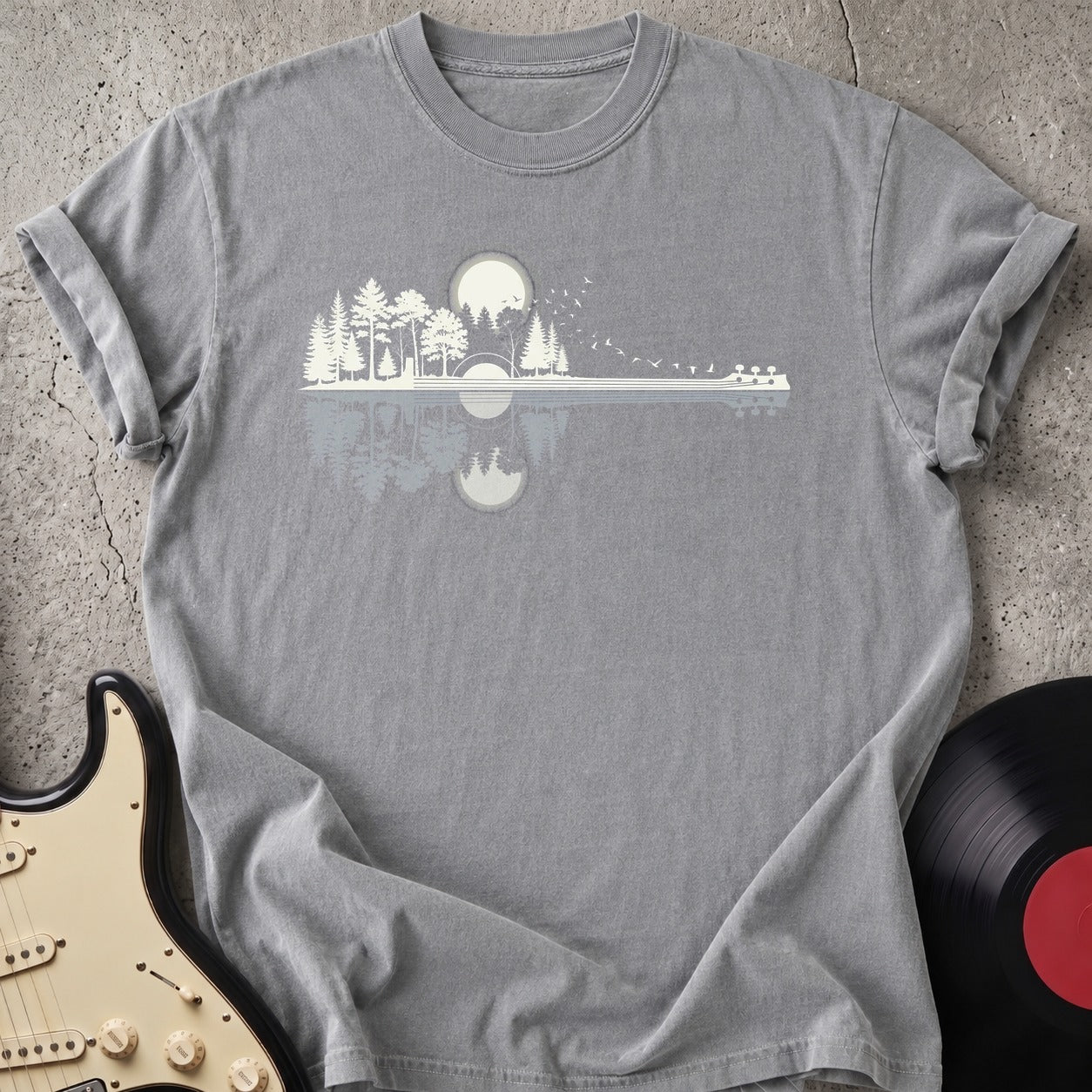 Guitar Lake Reflection T-shirt