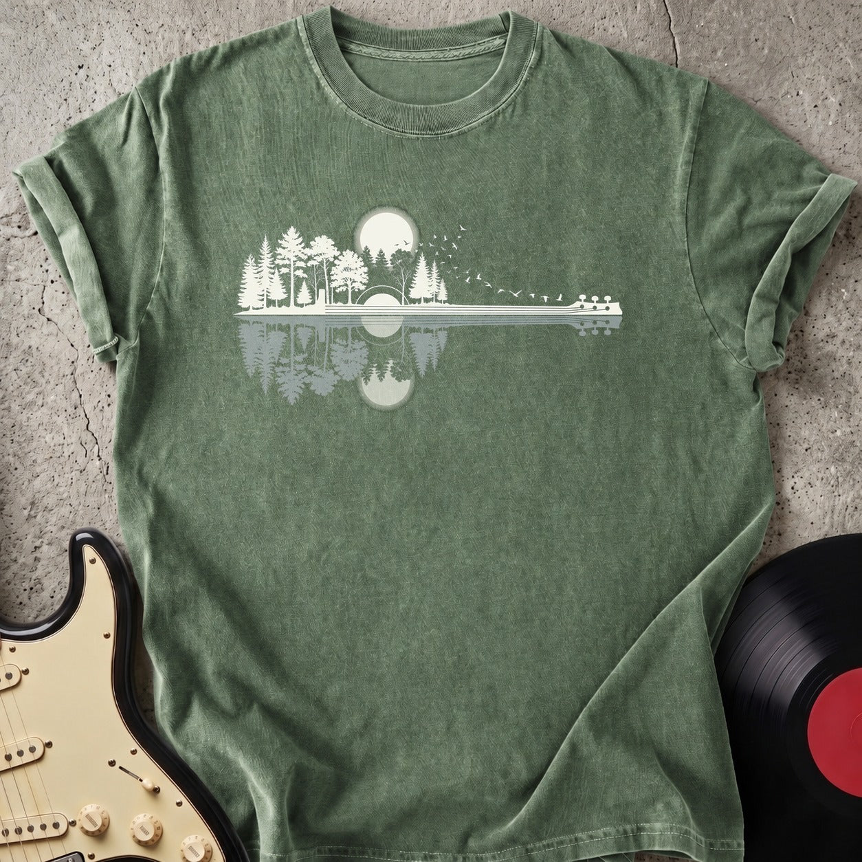 Guitar Lake Reflection T-shirt