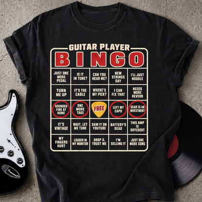 Guitar Player Bingo T-shirt