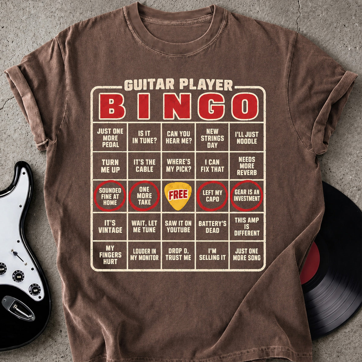 Guitar Player Bingo T-shirt