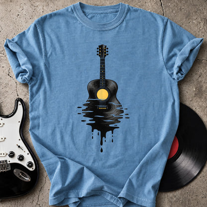 Guitar Sunset Drip T-Shirt