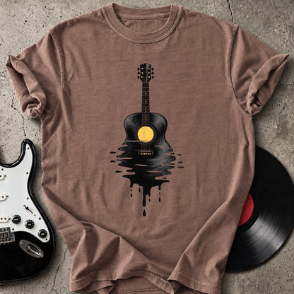Guitar Sunset Drip T-Shirt