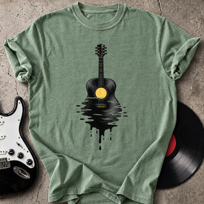 Guitar Sunset Drip T-Shirt
