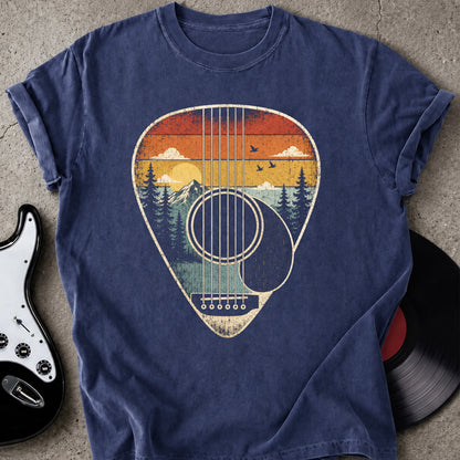 Sunset Guitar Pick T-shirt