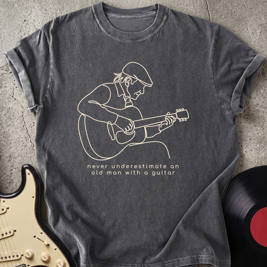 Old Man Guitar Line T-shirt