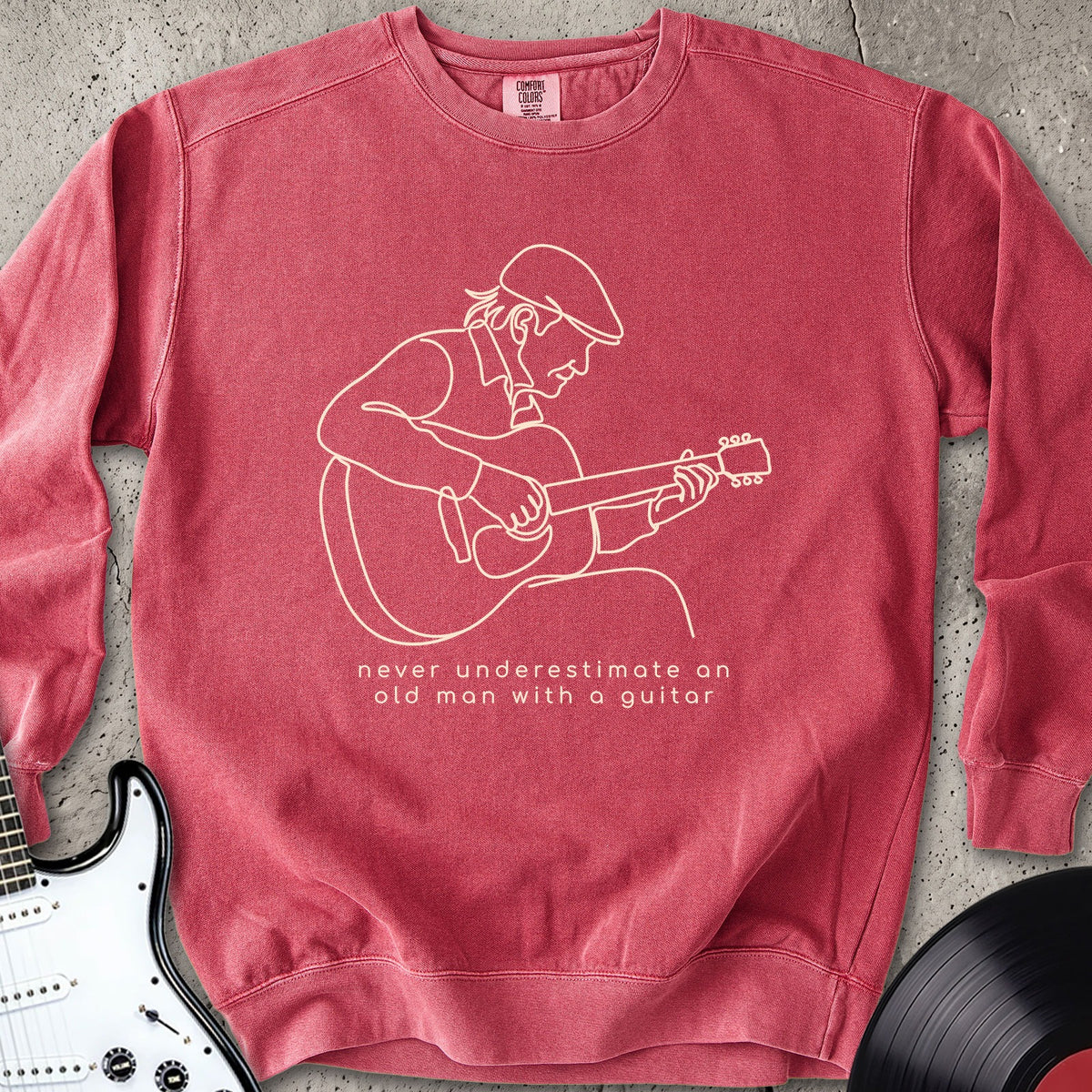 Old Man Guitar Line Sweatshirt