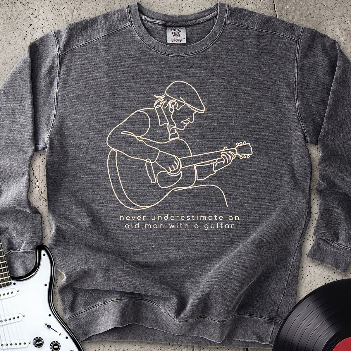 Old Man Guitar Line Sweatshirt