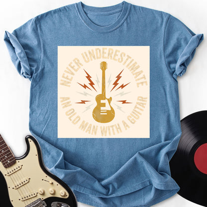Old Man with Guitar T-Shirt