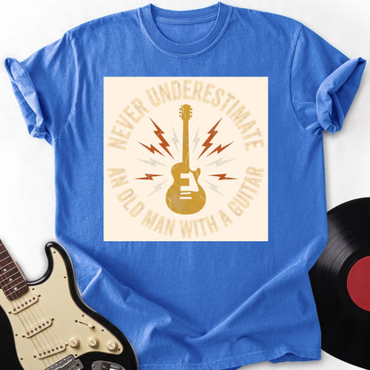 Old Man with Guitar T-Shirt