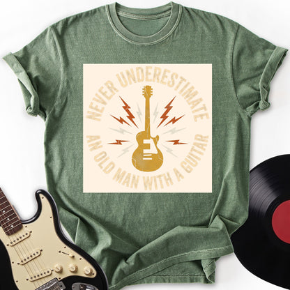 Old Man with Guitar T-Shirt
