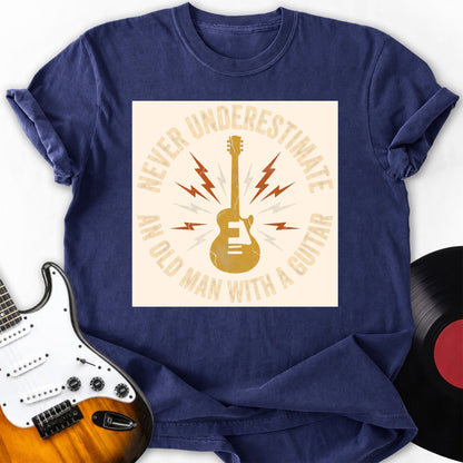 Old Man with Guitar T-Shirt