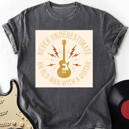 Old Man with Guitar T-Shirt