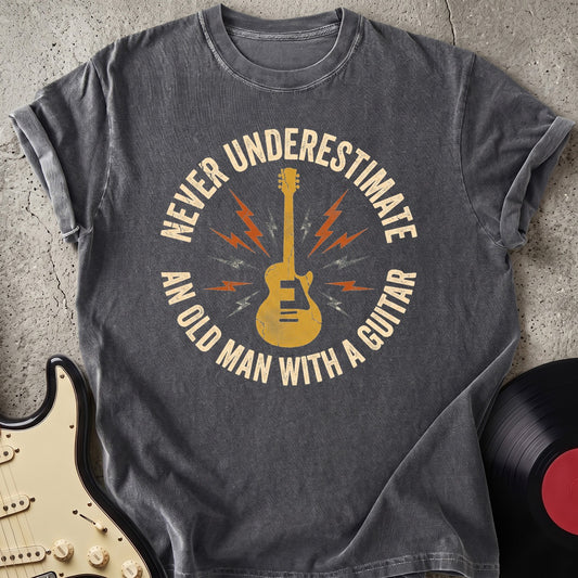 Old Man with Guitar T-shirt