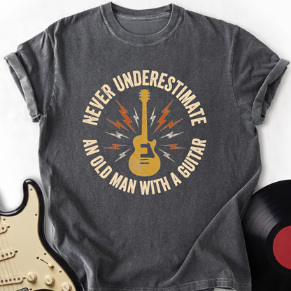 Old Man with Guitar T-Shirt