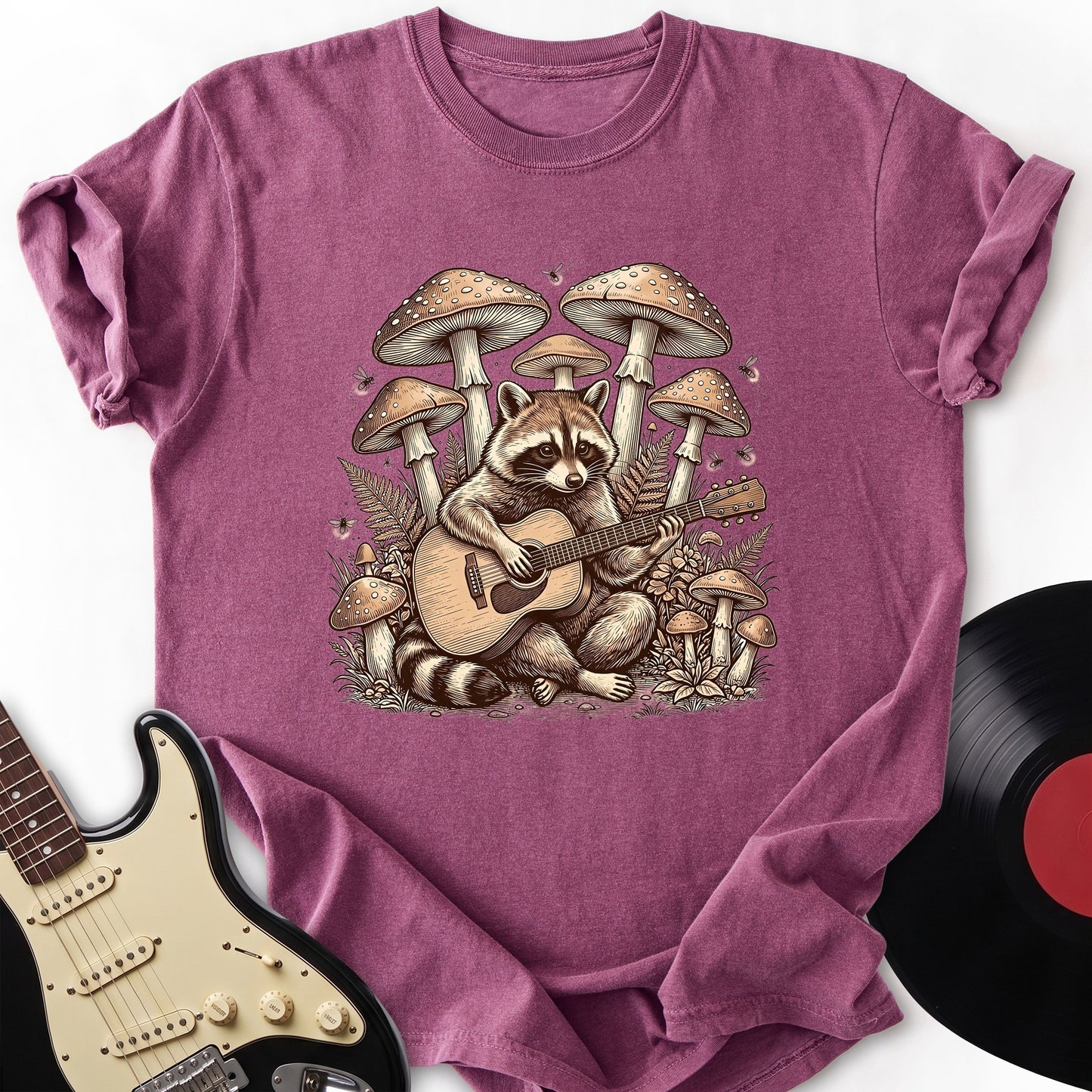 Raccon Guitar T-Shirt