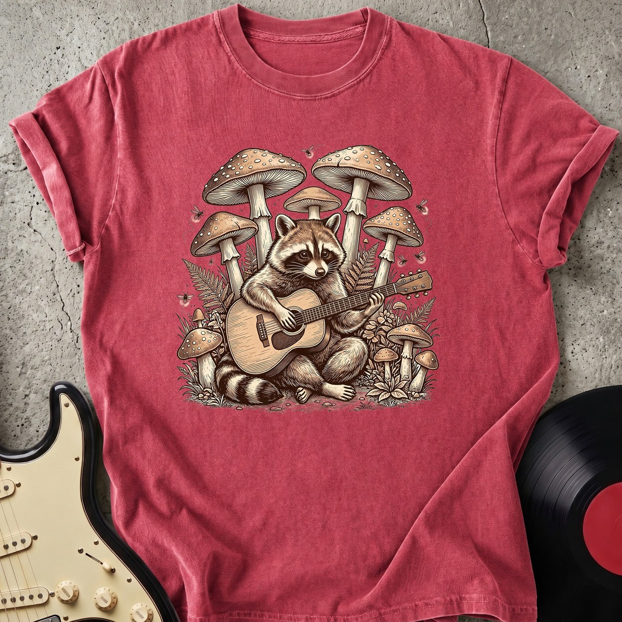 Raccoon Guitar T-shirt