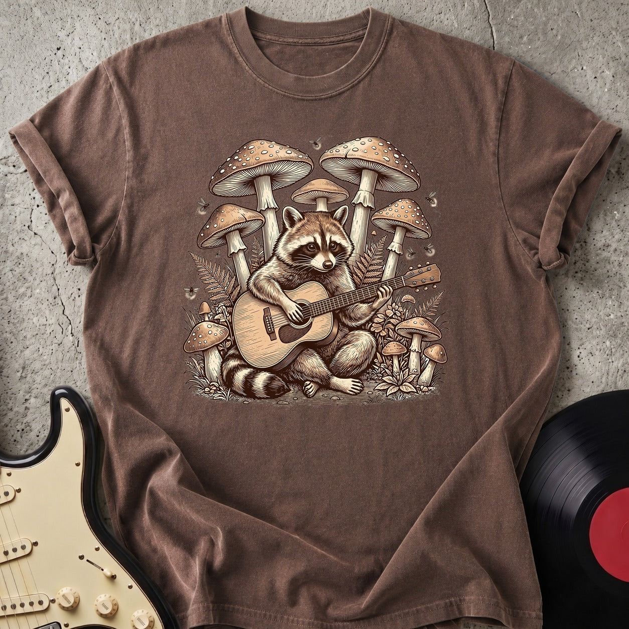 Raccoon Guitar T-shirt