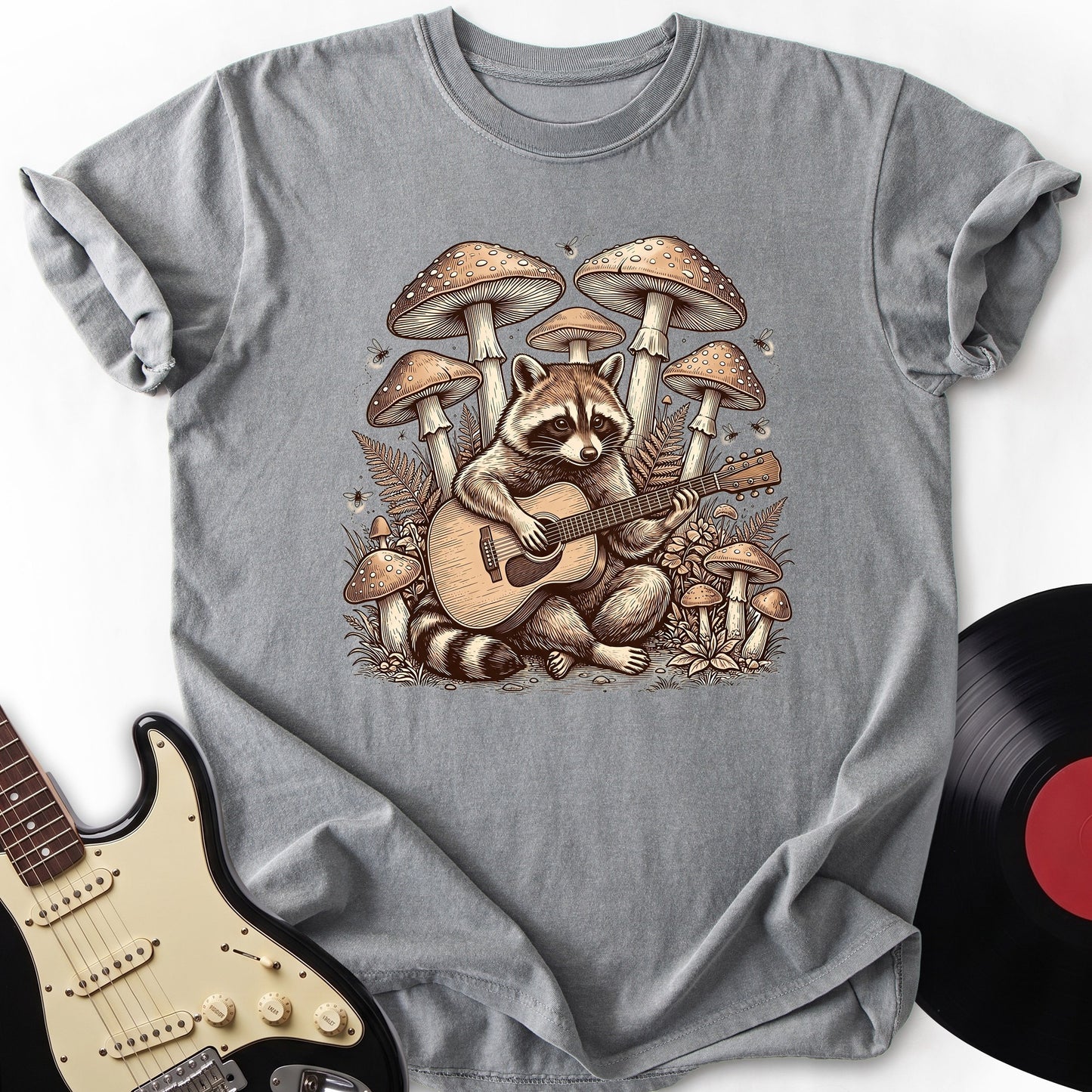 Raccon Guitar T-Shirt