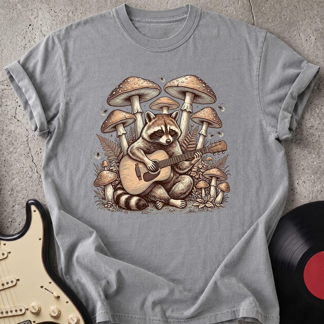 Raccoon Guitar T-shirt