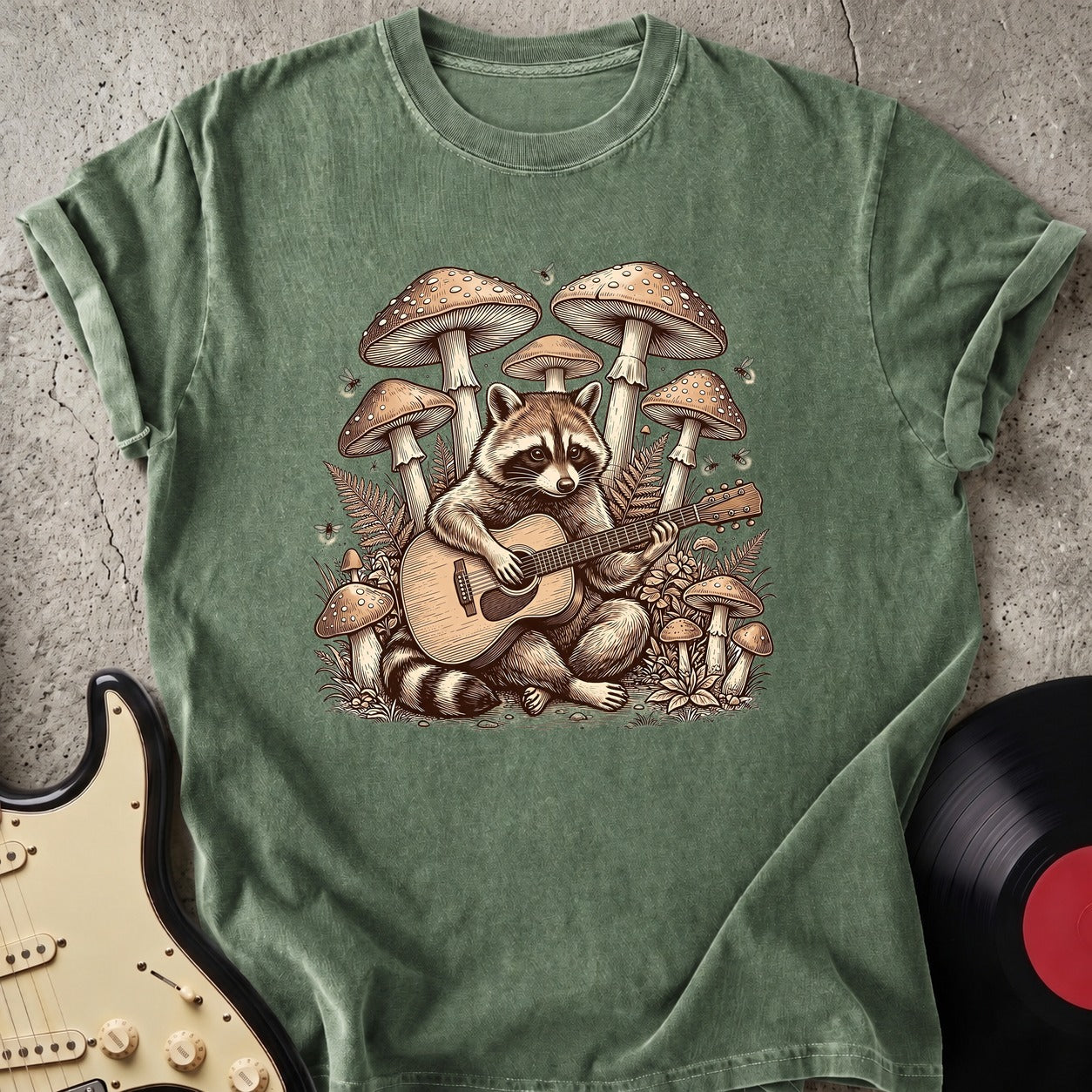 Raccoon Guitar T-shirt