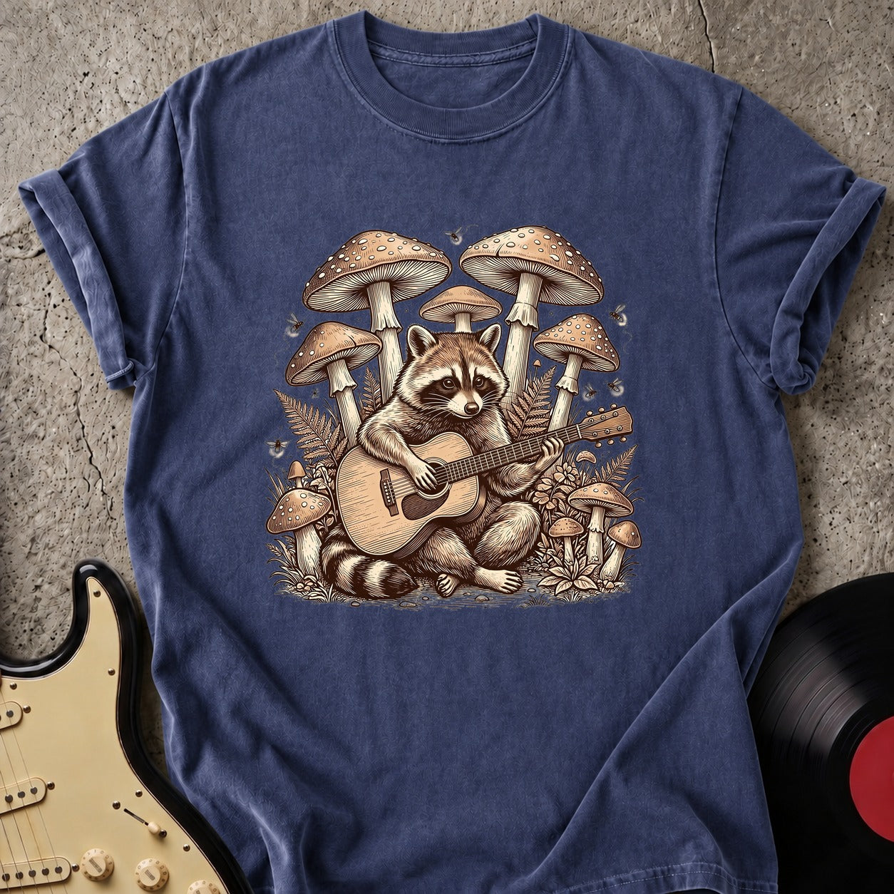 Raccoon Guitar T-shirt