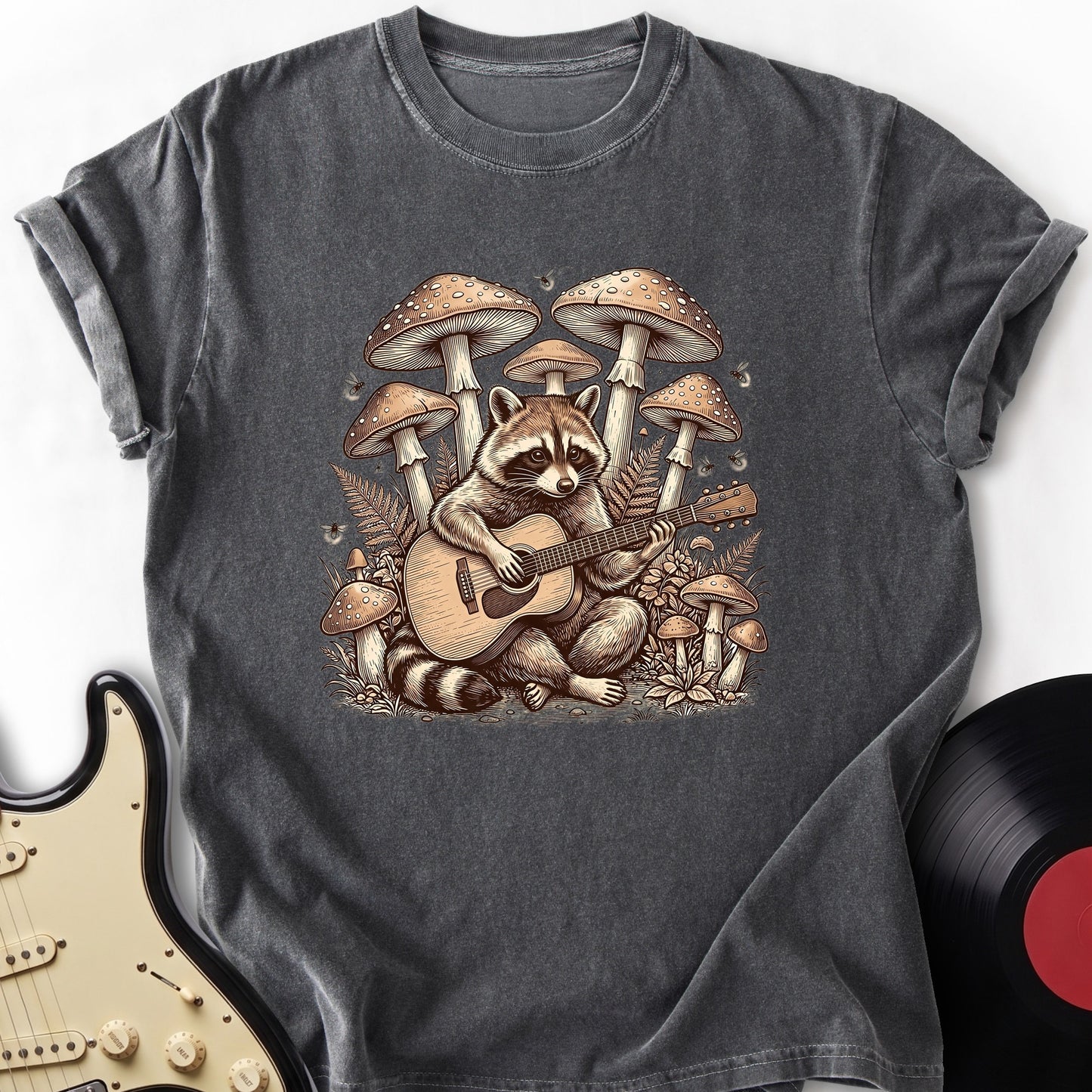 Raccon Guitar T-Shirt