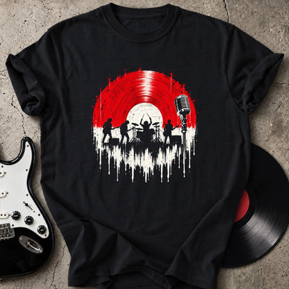 Red Vinyl Band T-Shirt