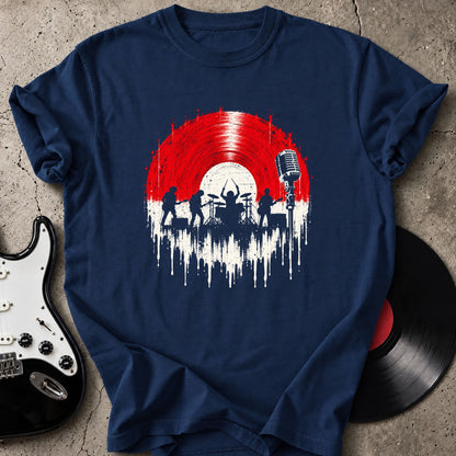 Red Vinyl Band T-Shirt