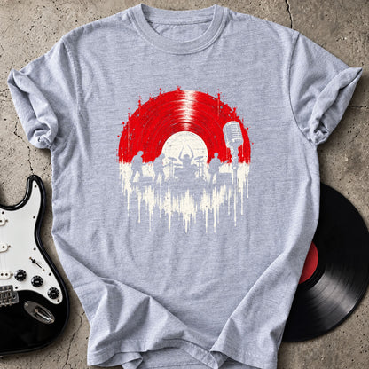 Red Vinyl Band T-Shirt