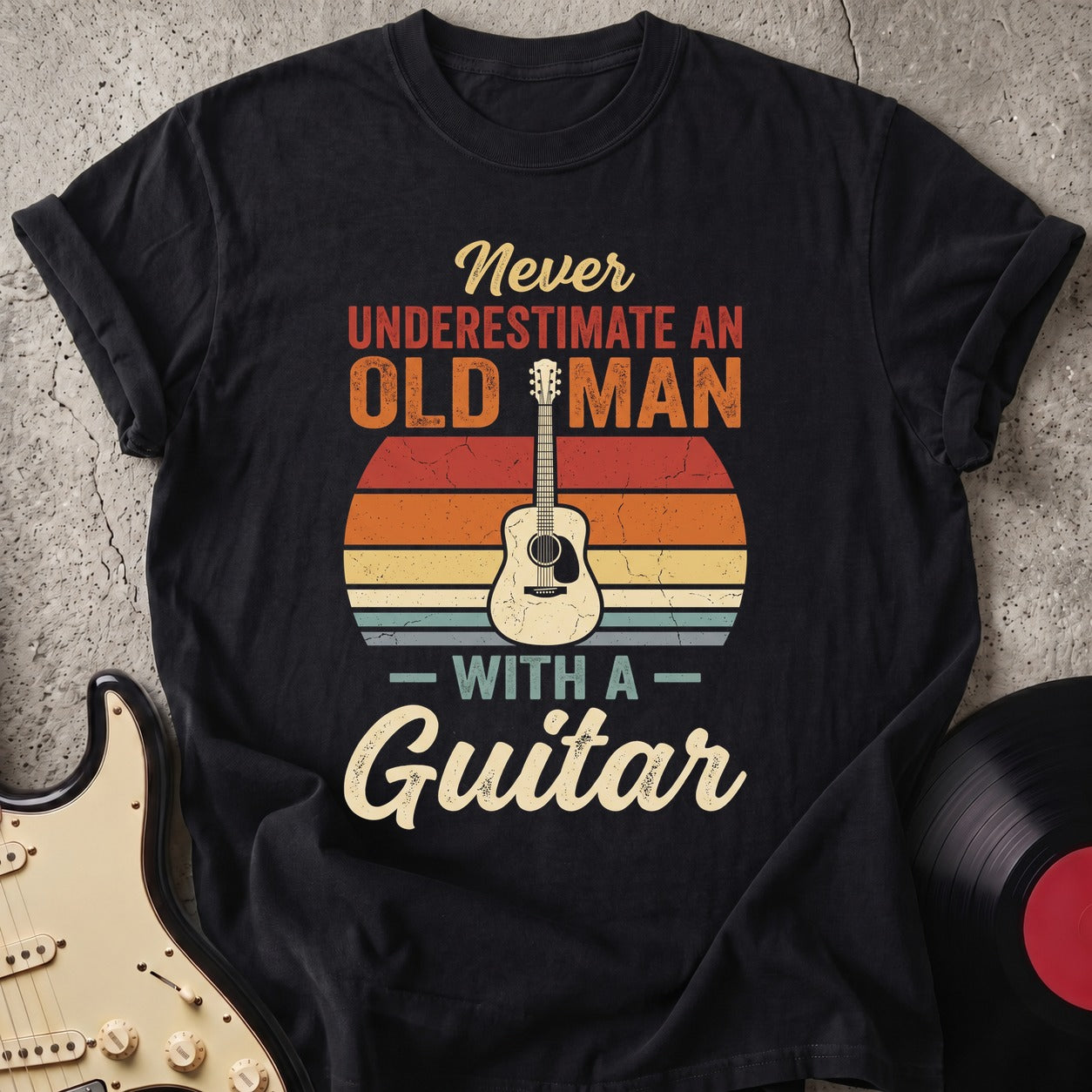 Old Man Guitar T-shirt