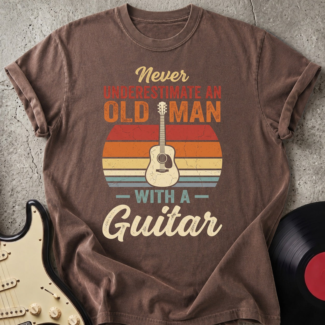 Old Man Guitar T-shirt
