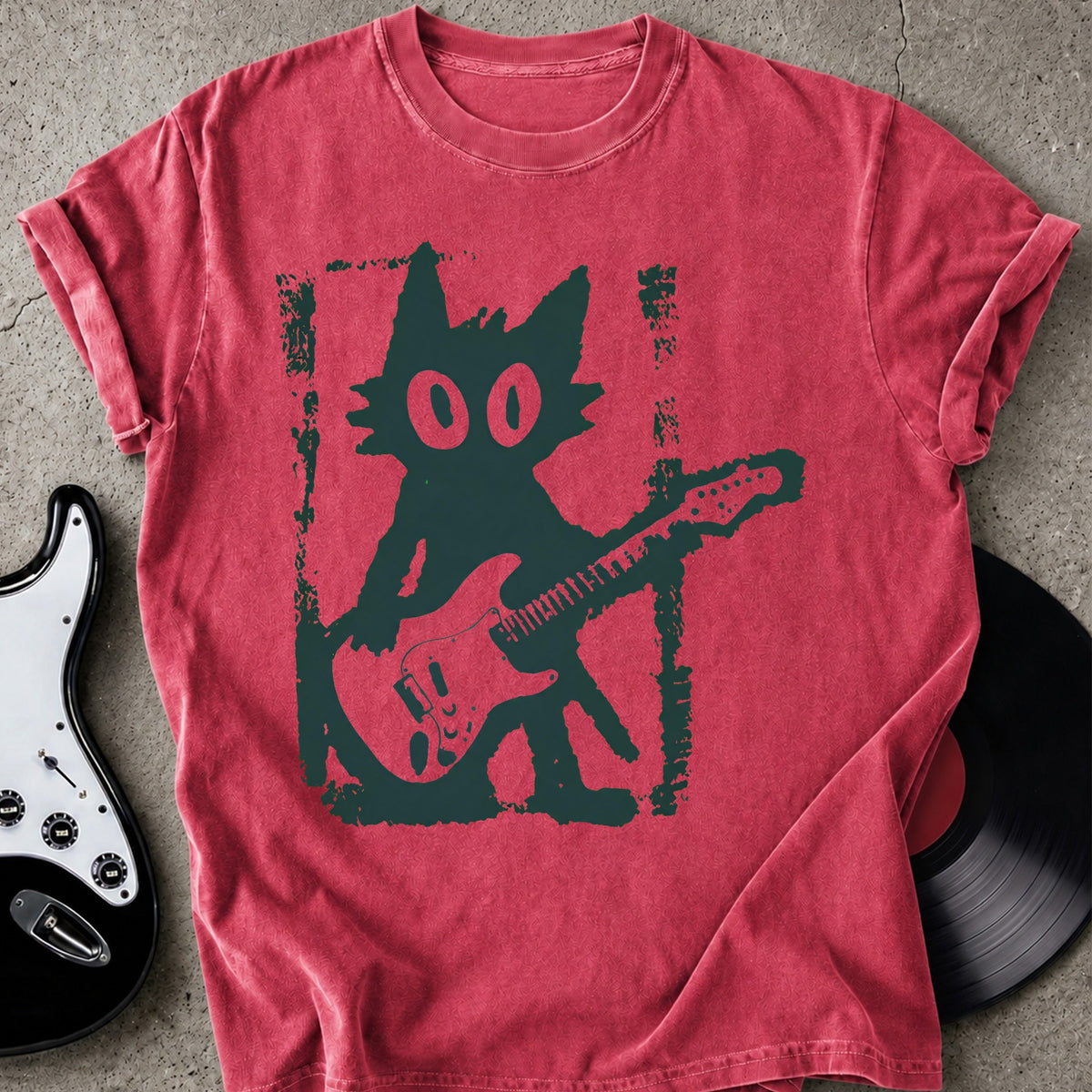 Rock Star Cat T-shirt