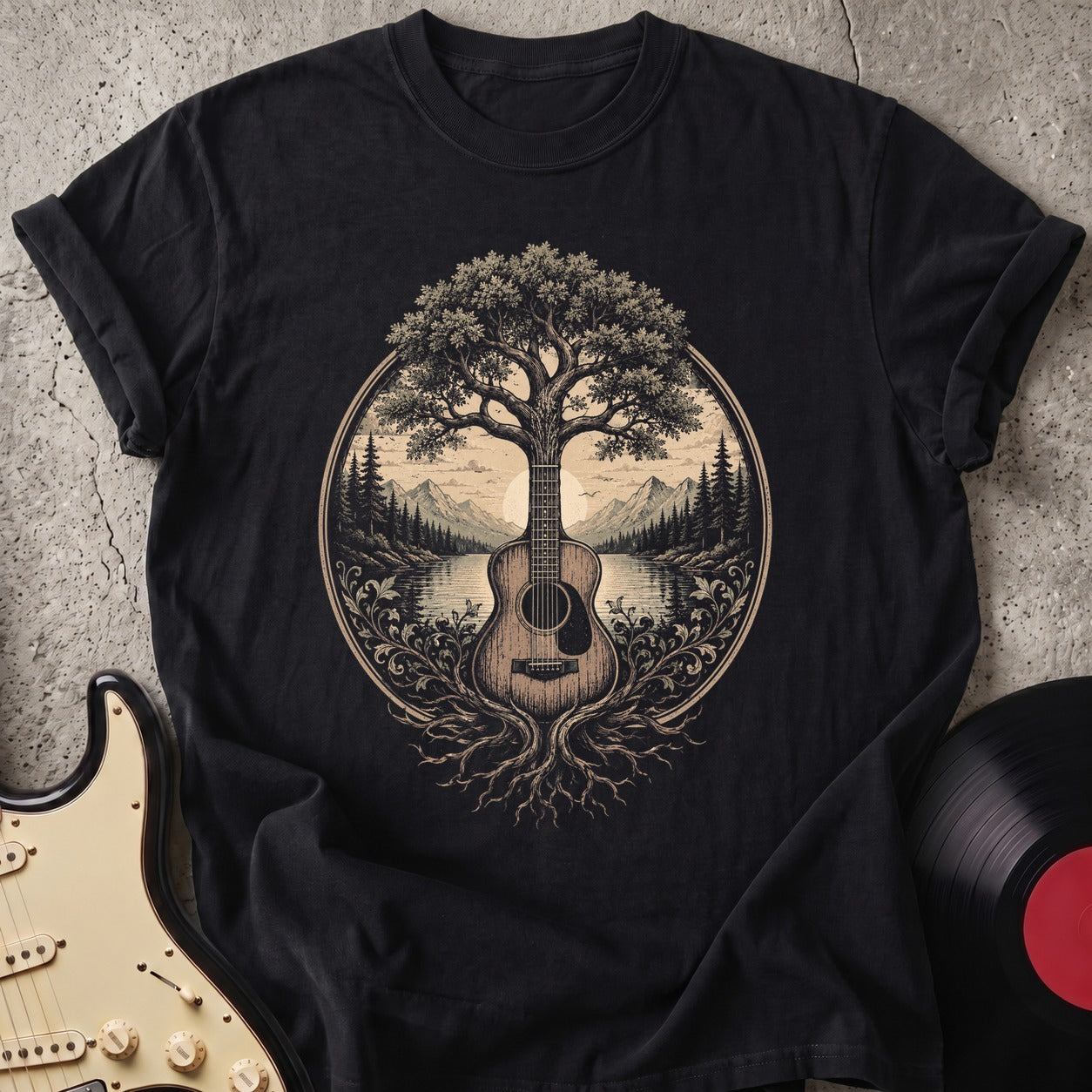 Rooted Guitar Tree T-shirt