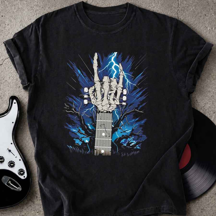 Skeleton Rock Horns T-shirt