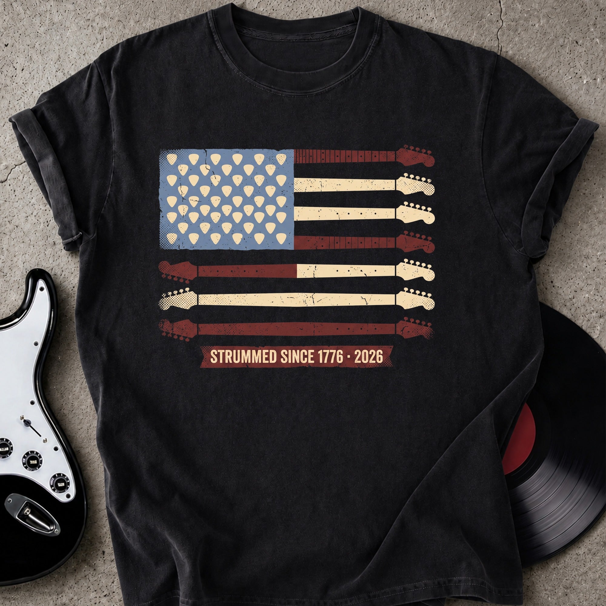 Strummed Since 1776 T-shirt