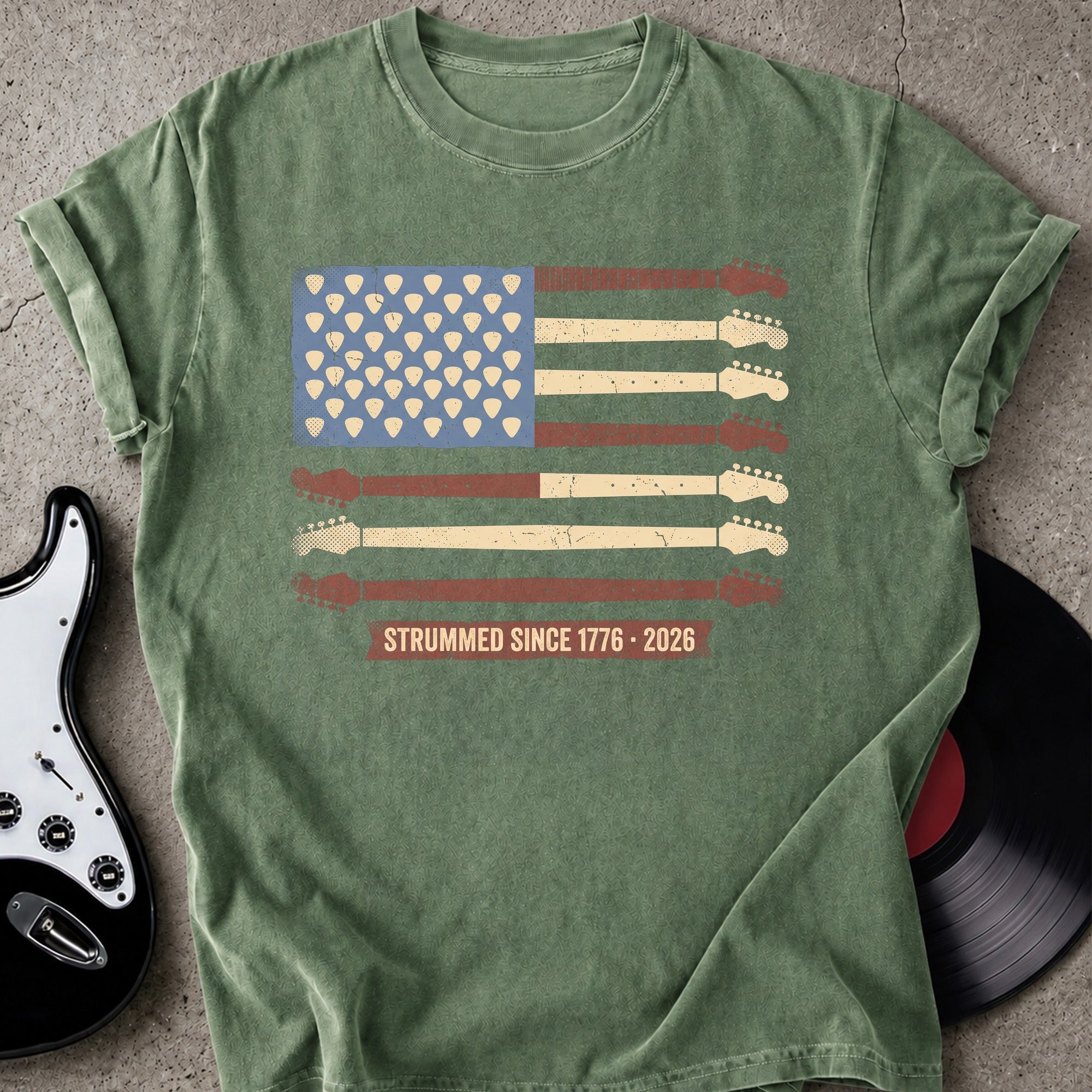 Strummed Since 1776 T-shirt