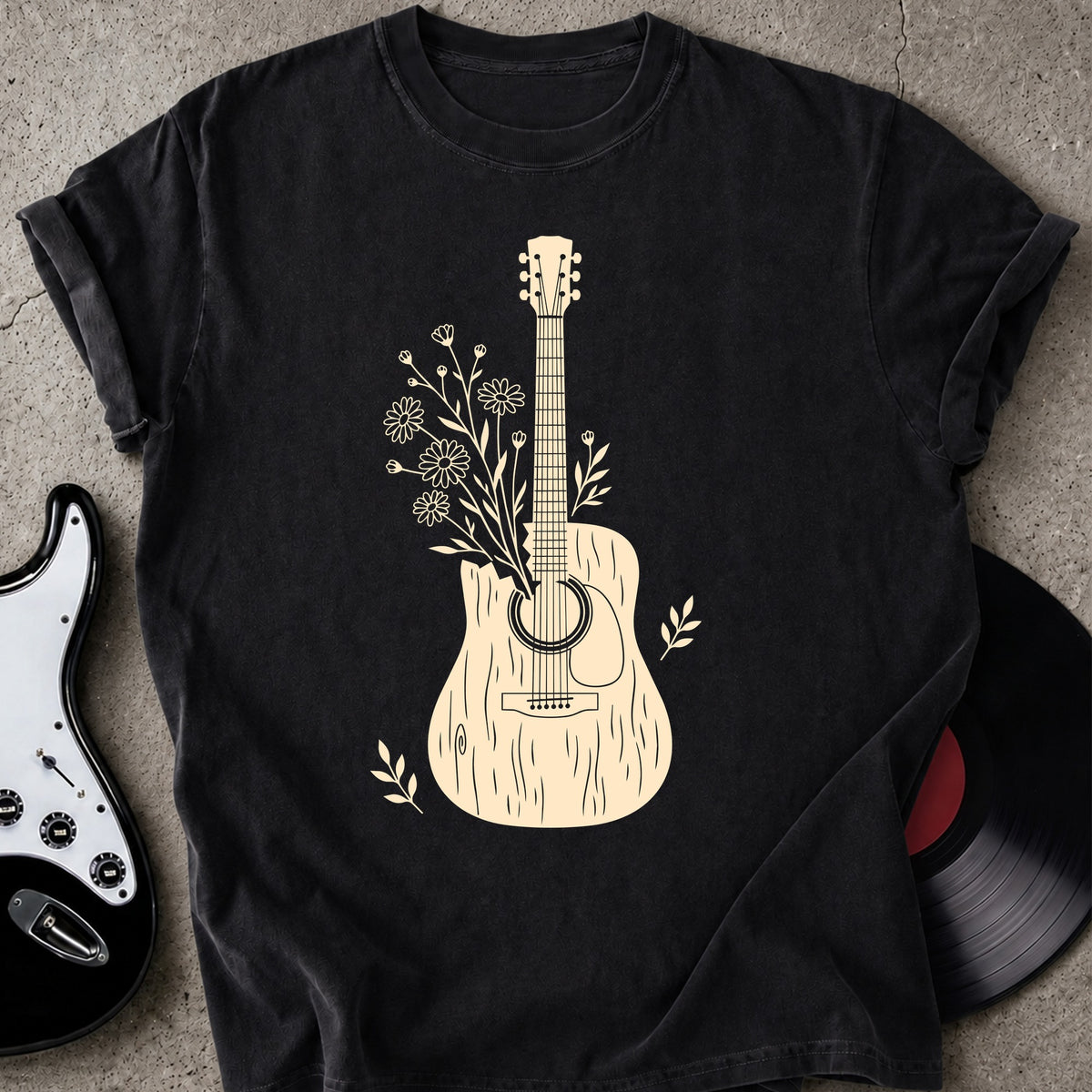 Wildflowers Guitar T-shirt
