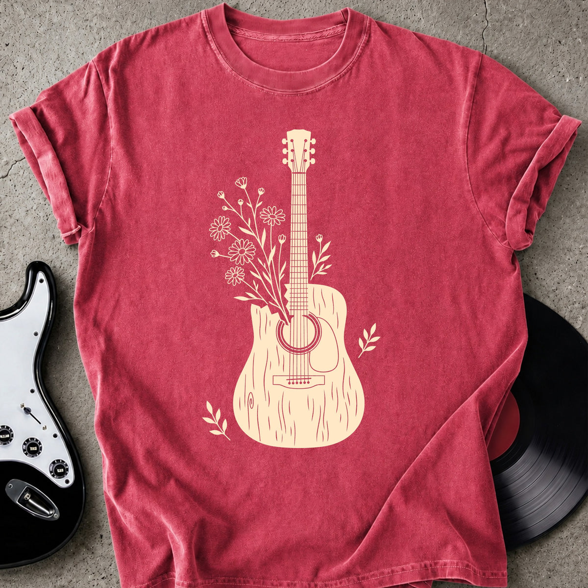 Wildflowers Guitar T-shirt