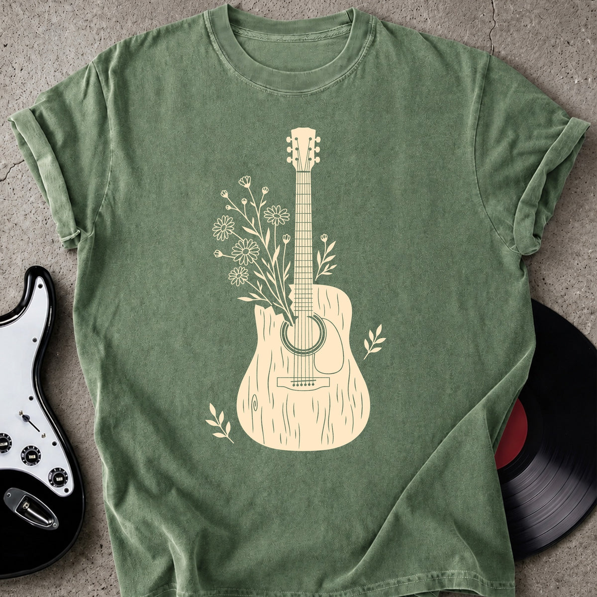 Wildflowers Guitar T-shirt