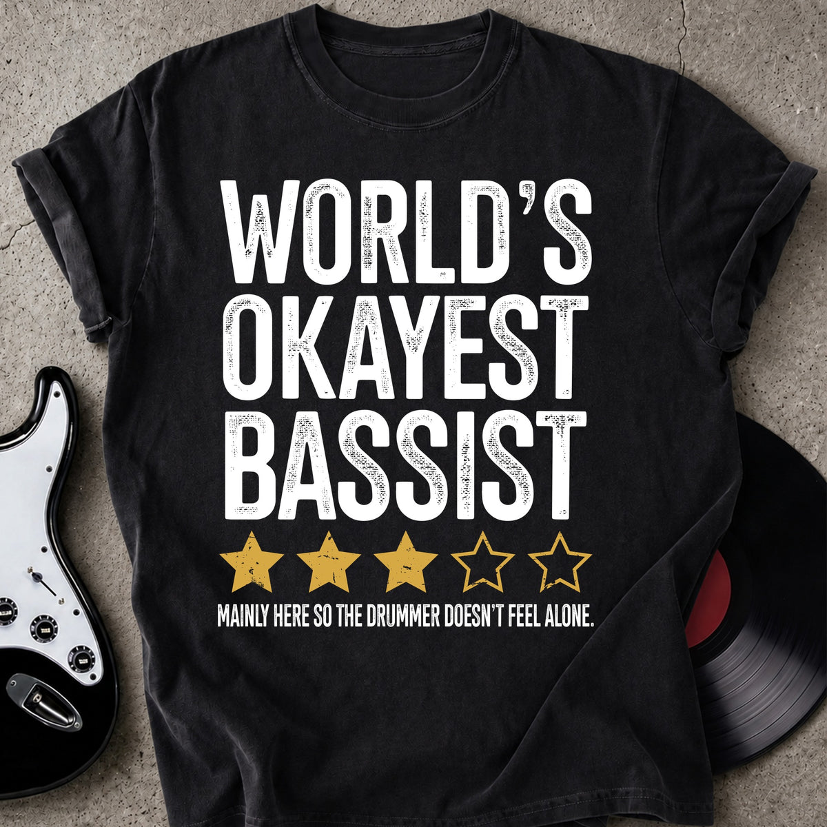 World's Okayest Bassist T-shirt